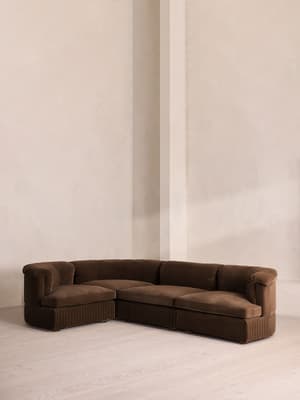 Oona Modular Sofa - L-Shape Sofa - Velvet - Chocolate UK - Listing Image