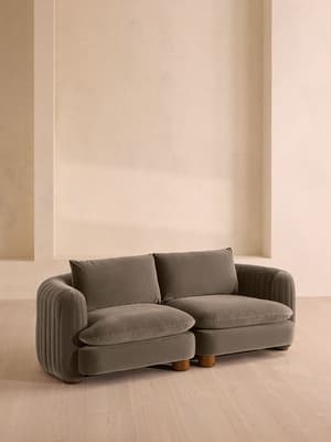 Vivienne Modular Sofa - Three Seater - Velvet Taupe - Hover Image