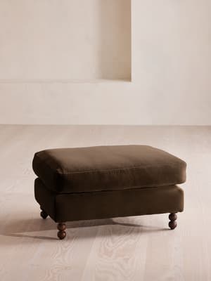 Audrey Rectangle Ottoman - Sofa - Velvet - Chocolate - Listing Image
