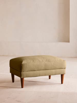 Reya Ottoman - Linen - Wheat - US - Listing Image