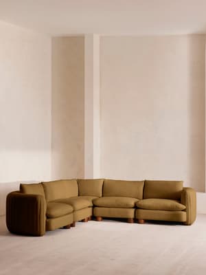 Vivienne Deeper Sit Modular Sofa - Corner Sofa - Linen - Ochre - Hover Image