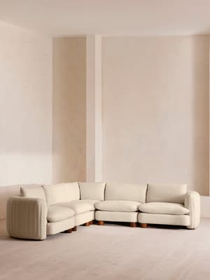 Vivienne Deeper Sit Sectional Sofa - Corner Sofa - Linen - Bisque - US - Hover Image