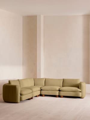 Vivienne Sectional Corner Sofa - Linen - Wheat - US - Hover Image
