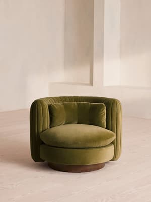 Vivienne Armchair - Velvet - Olive - US - Hover Image