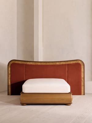 Alana Bed - King - Velvet - Rust - US - Hover Image