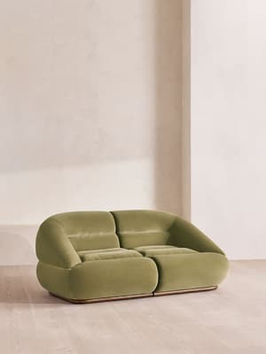 Edison Modular Sofa - Three Seater - Velvet - Lichen UK - Hover Image