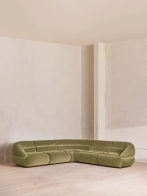 Edison Modular Sofa - Corner Sofa - Velvet - Lichen UK - Listing Image