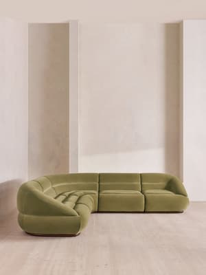 Edison Modular Sofa - Corner Sofa - Velvet - Lichen UK - Hover Image