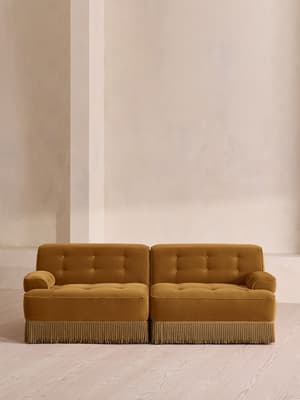 Elowen Modular Sofa - Three Seater - Velvet - Mustard UK - Listing Image