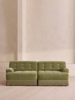 Elowen Modular Sofa - Three Seater - Velvet - Lichen UK - Listing Image