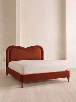 Keira Bed - King - Velvet - Rust - US - Listing Image
