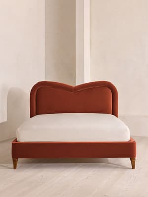 Keira Bed - King - Velvet - Rust - US - Hover Image