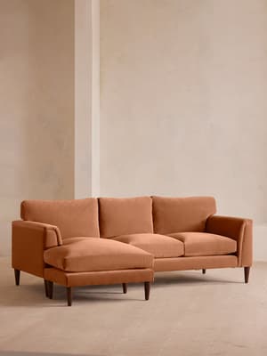 Reya Chaise-end Sofa - Velvet - Antique Rose - Hover Image