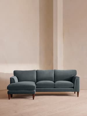 Reya Chaise-end Sofa - Velvet - Grey Blue - US - Listing Image