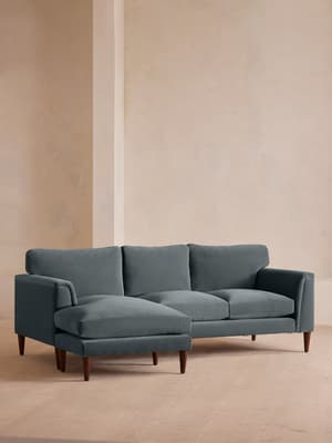 Reya Chaise-end Sofa - Velvet - Grey Blue - US - Hover Image