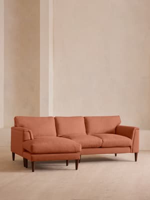 Reya Chaise-end Sofa - Linen - Antique Rose - US - Hover Image