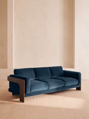 Marcia Three Seater Sofa - Velvet - Royal Blue - Listing Image
