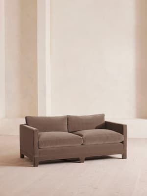 Ashford Two Seater Sofa - Velvet - Taupe - Listing Image