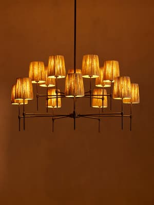 Isobella Chandelier - Blackened Brass - Large - Listing Image
