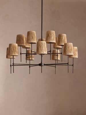 Isobella Chandelier - Blackened Brass - Large - Hover Image