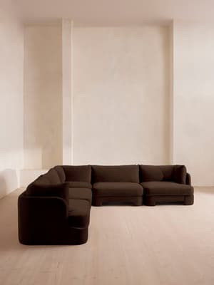 Odell Modular Sofa - Corner Sofa - Velvet - Chocolate - Listing Image
