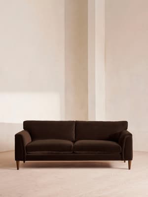 Reya Three Seater - Sofa - Velvet - Chocolate - Hover Image