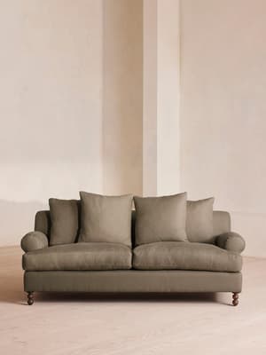 Audrey Two Seater - Sofa - Linen - Mushroom - Hover Image
