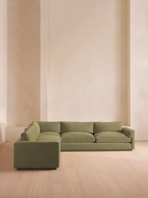 Mossley Corner Sofa - Velvet Lichen - Listing Image