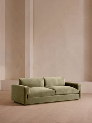 Mossley Three Seater Sofa - Velvet - Lichen - Hover Image