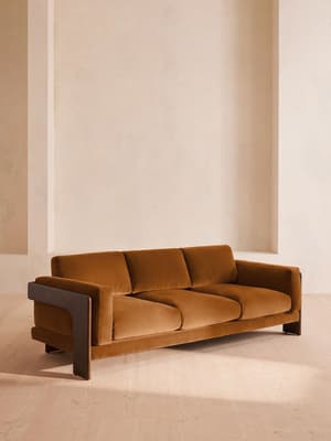 Marcia Three Seater Sofa - Velvet - Mustard - US - Listing Image