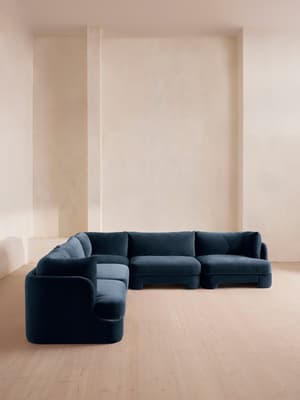 Odell Modular Sofa - Corner Sofa - Velvet - Royal Blue - Hover Image