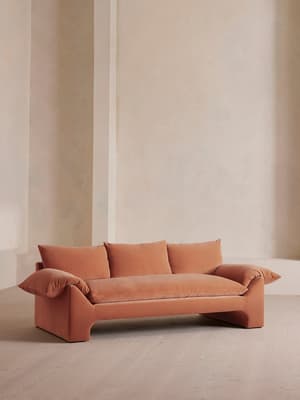 Wyatt Three Seater Sofa - Velvet - Antique Rose - US - Listing Image