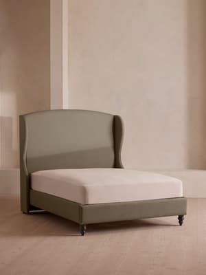 Rivas Bed - Double - Linen - Sage - Listing Image
