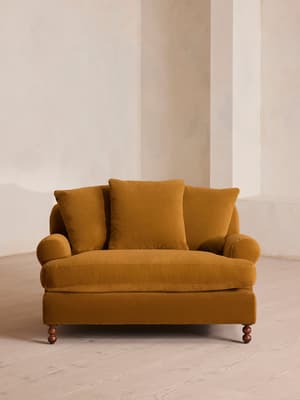 Audrey Loveseat - Velvet - Mustard - US - Hover Image