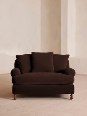 Audrey Loveseat - Sofa - Velvet - Chocolate - US - Hover Image