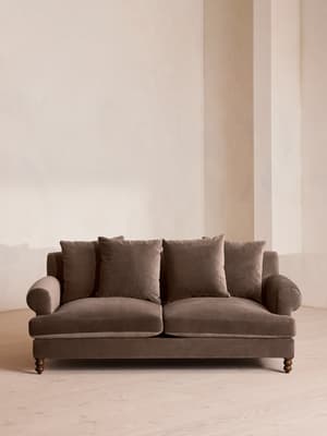 Audrey Two Seater Sofa - Velvet - Taupe - US - Hover Image