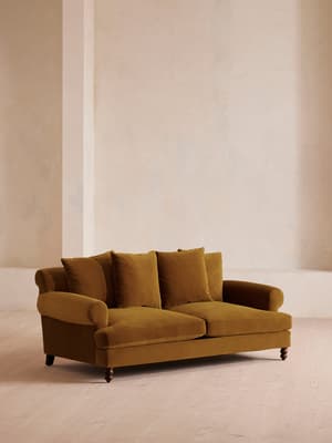 Audrey Two Seater Sofa - Velvet - Mustard - US - Listing Image