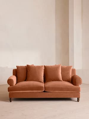 Audrey Two Seater Sofa - Velvet - Antique Rose - US - Hover Image
