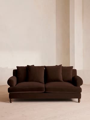Audrey Two Seater - Sofa - Velvet - Chocolate - US - Hover Image