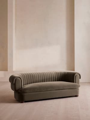 Rava Three Seater Sofa - Velvet - Taupe - US - Listing Image