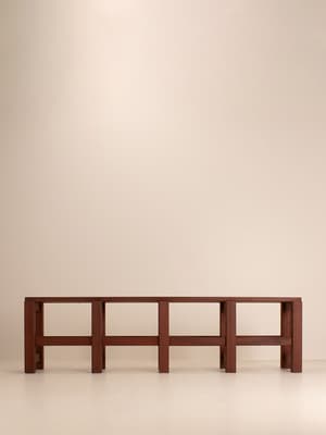 Vintage Mid Century Wooden Bench - Belgium - Listing Image