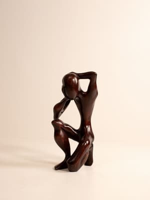 Vintage Carved Sculptural Figurine - Ebonised Wood - Listing Image
