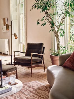Theodore Armchair - Velvet - Olive - US - Hover Image