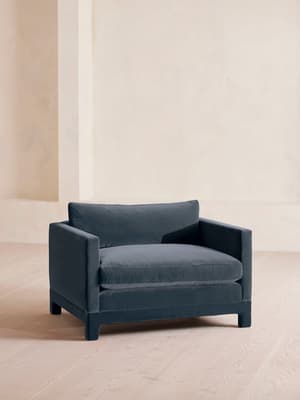 Ashford Loveseat Sofa - Velvet - Grey Blue - Listing Image