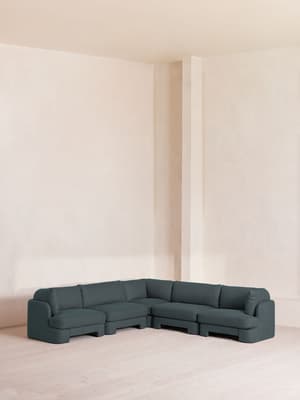 Odell Modular Sofa - Corner Sofa - Linen - Prussian Blue - Listing Image