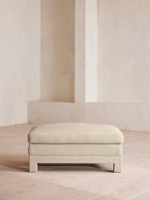 Ashford Ottoman - Linen - Bisque - Hover Image