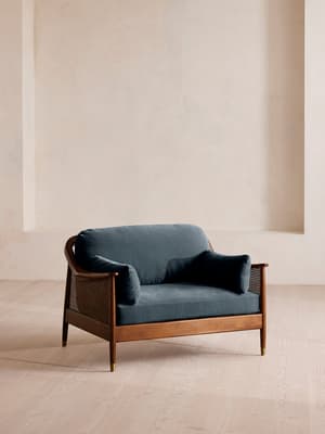 Atlanta Loveseat - Velvet - Grey Blue - Listing Image