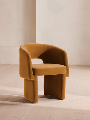 Morrell Dining Chair - Velvet - Mustard - Listing Image