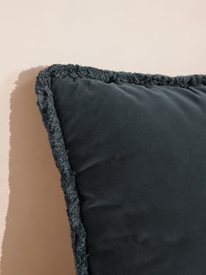 Margeaux Large Square Cushion - Grey Blue - Hover Image