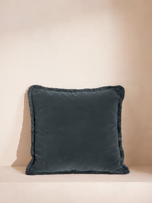 Margeaux Large Square Cushion - Grey Blue - Listing Image